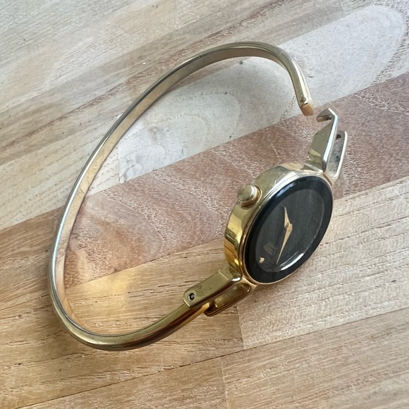 Citizen quartz ladies gold tone hinged bangle dress Watch NEW BATTERY - Picture 5 of 10